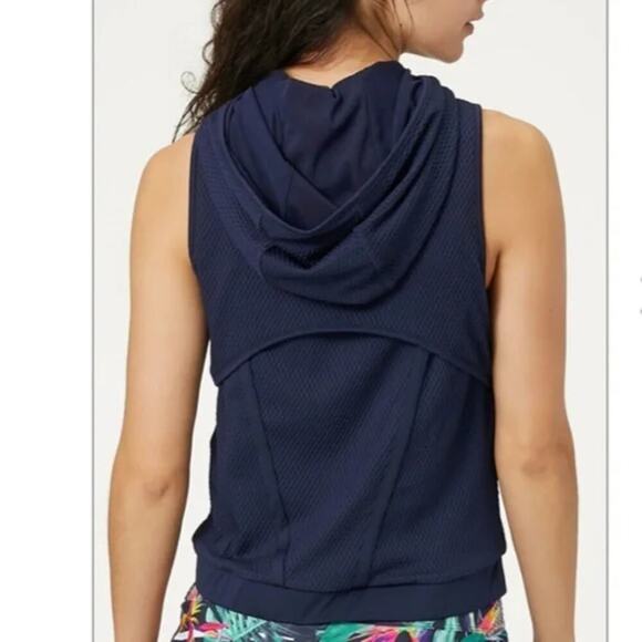 Lucky In Love Vest Hood Athletic Athleisure Running Hiking Biking - Size M - Picture 2 of 8